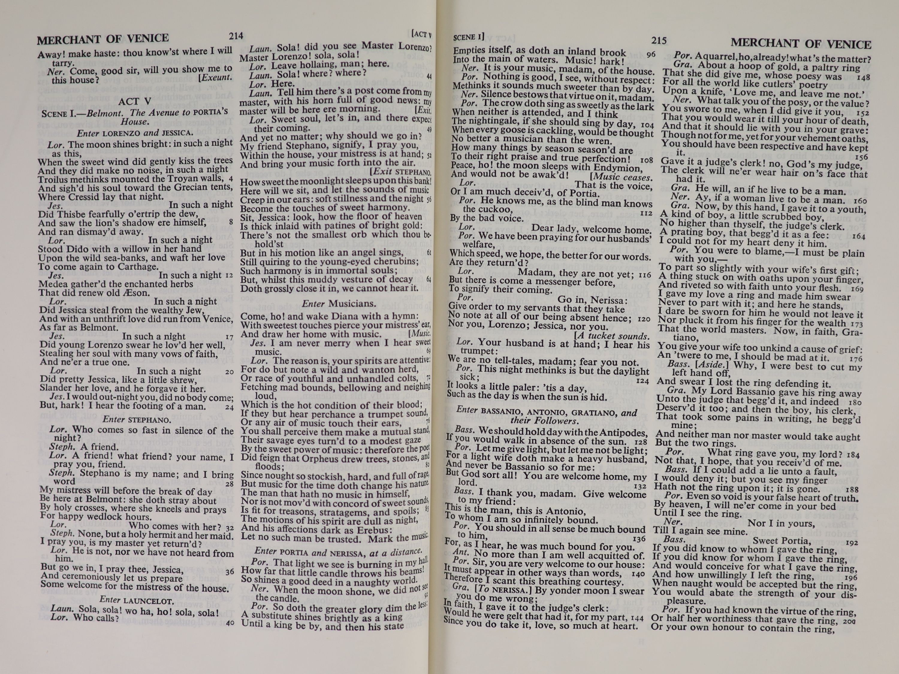 Shakespeare, William. Craig, W.J. (editor) - The Complete Works of William Shakespeare. 1st edition on India paper. Publishers gilt panelled polished morocco, decoratively gilt panelled spine with letters direct, gilt ed